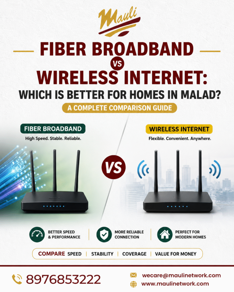 Fiber Broadband vs Wireless Internet